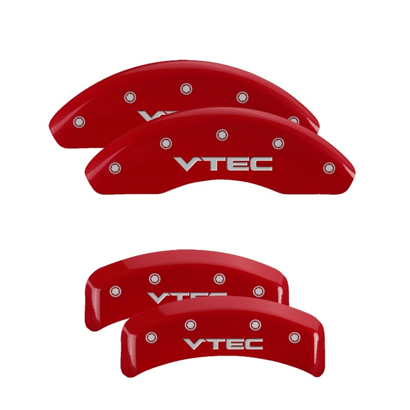 MGP 4 Caliper Covers Engraved Front & Rear MGP Red finish silver ch thumbnail 4