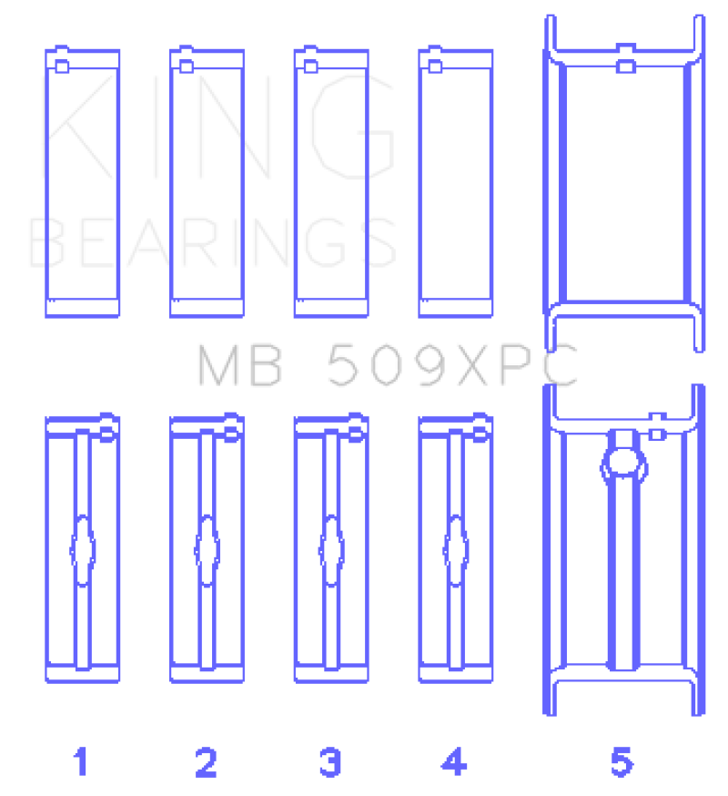 King Engine Bearings Chevrolet 400 V8 Coated Performance Rod Bearing Set thumbnail 2