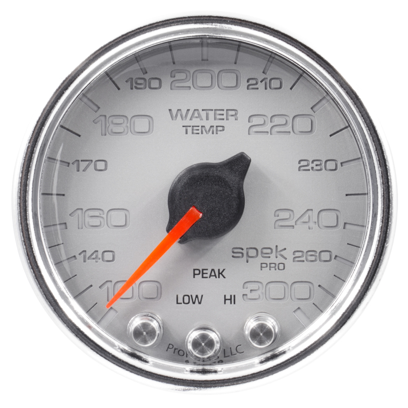 Autometer Spek-Pro Gauge Water Temp 2 1/16in 300f Stepper Motor W/Peak & Warn Slvr/Chrm thumbnail 8