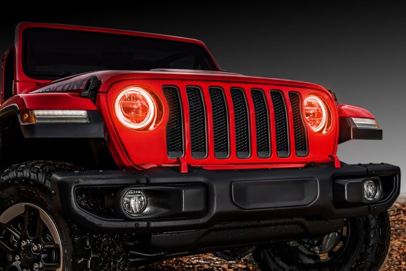 Oracle Jeep Wrangler JL/Gladiator JT LED Surface Mount Headlight Halo Kit- w/o Controller
