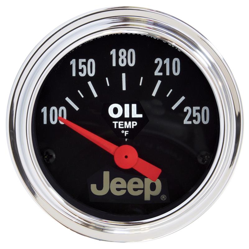 Autometer Jeep 52.4mm Short Sweep Electronic 100-250 Def F Transfer Case Temperature Gauge