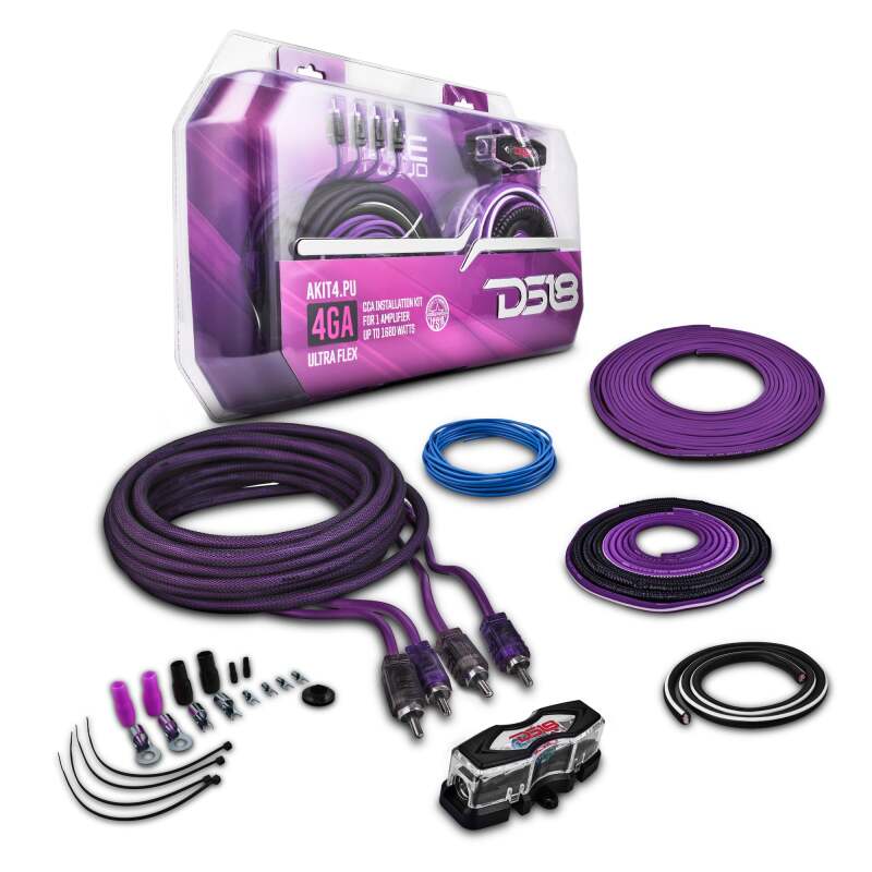 DS18 4-GA Amplifier Install Kit Advance- Purple thumbnail 6