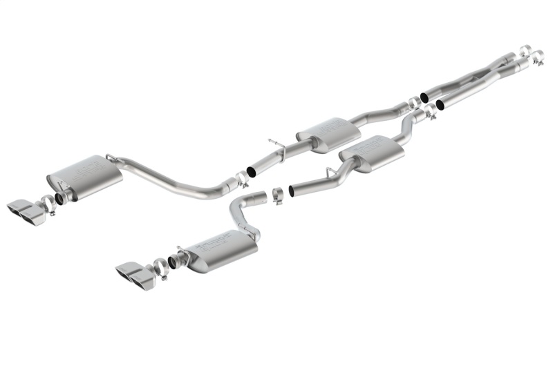 Borla 15-16 Dodge Challenger R/T 5.7L Dual Rectangle Angle Cut Dual Split Rear Exit S-Type Exhaust thumbnail 4