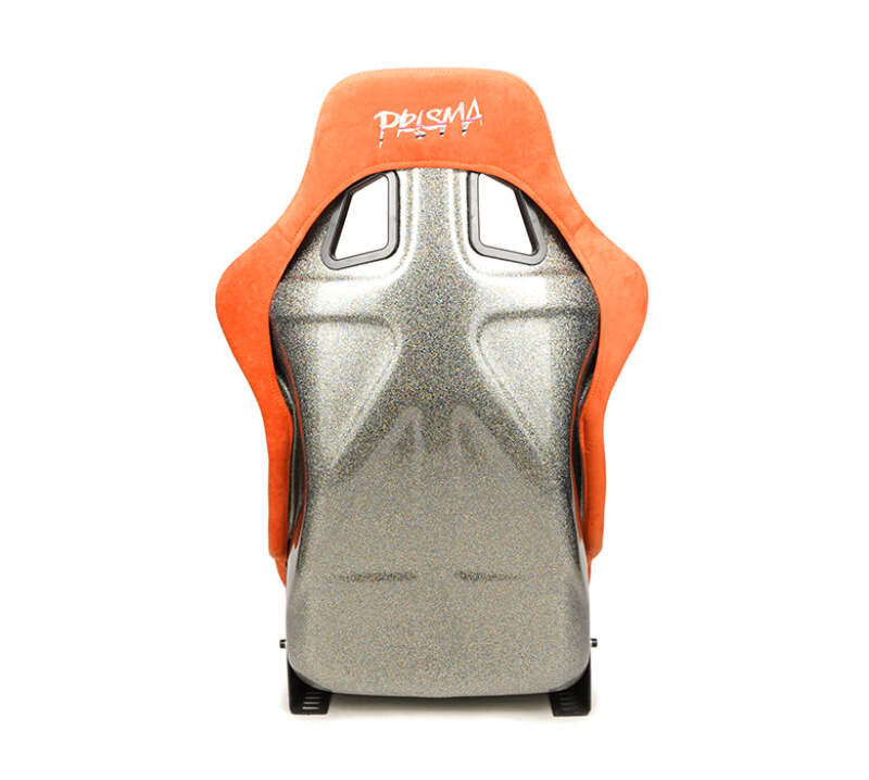 NRG FRP Bucket Seat ULTRA Edition W/ Grey Pearlized Back / Orange Microfiber Material - Large thumbnail 9
