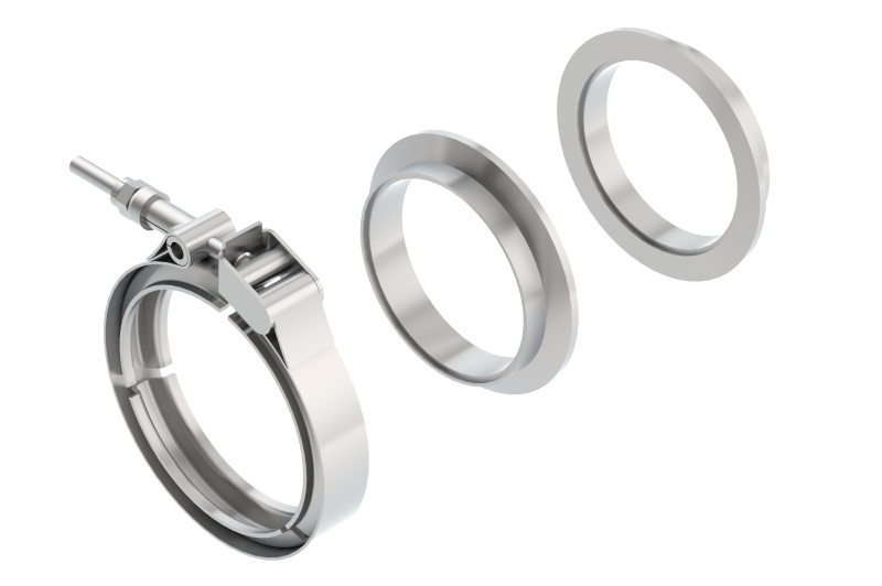 Borla Universal 3in Stainless Steel 3pc V-Band Clamp w/ Male and Female Flanges thumbnail 4