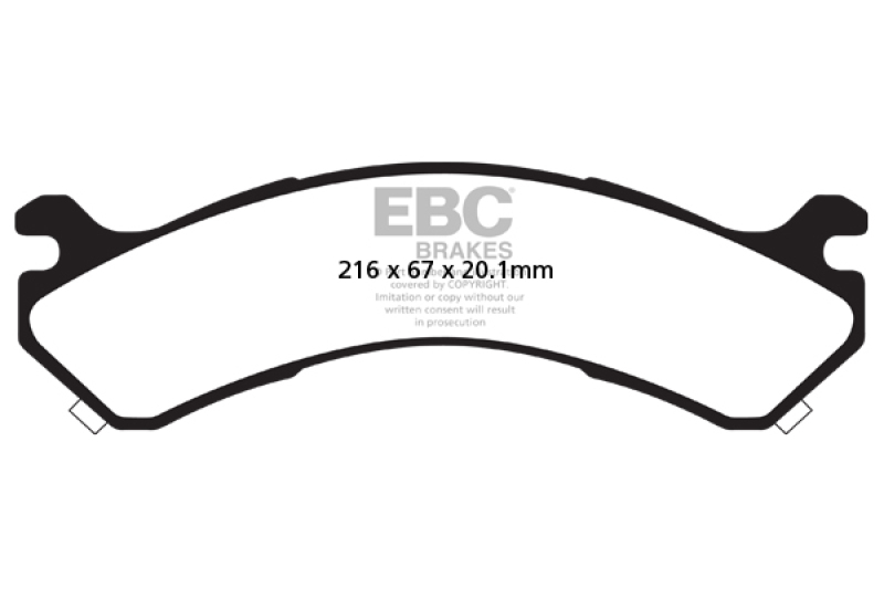 EBC 01-05 Chevrolet Silverado 3500 (2WD) Ultimax2 Rear Brake Pads thumbnail 4