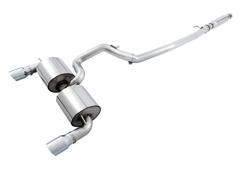 AWE Tuning Ford Focus RS Touring Edition Cat-Back Exhaust- Resonated - Chrome Silver Tips thumbnail 4