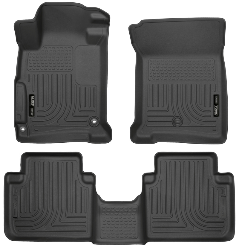 Husky Liners 2013 Honda Accord WeatherBeater Black Front & 2nd Seat Floor Liners (4-Door Sedan Only) thumbnail 3