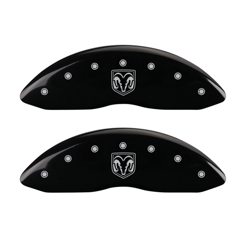 MGP 4 Caliper Covers Engraved Front RAM Engraved Rear RAMHEAD Black finish silver ch thumbnail 5