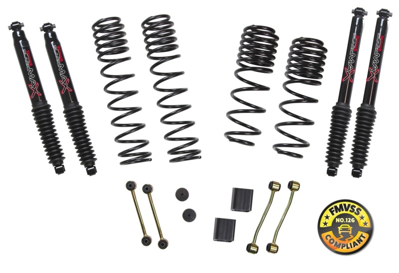 Skyjacker 2018 Jeep Wrangler (JL) 2DR 2in-2.5in Suspension Lift Kit w/Black Max Shocks thumbnail 2