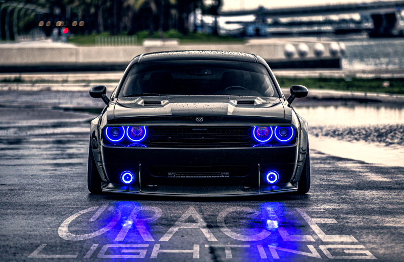 Oracle Dodge Challenger 08-14 LED Waterproof Halo Kit - ColorSHIFT w/ BC1 Controller