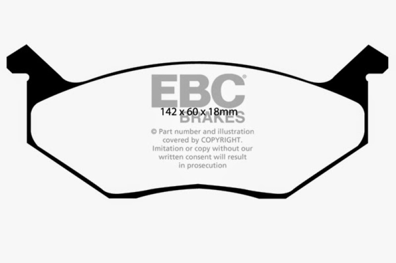 EBC 80-83 Chrysler Cordoba 3.7 Redstuff Front Brake Pads thumbnail 5