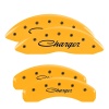MGP 4 Caliper Covers Engraved Front & Rear Cursive/Charger Yellow finish black ch thumbnail 8