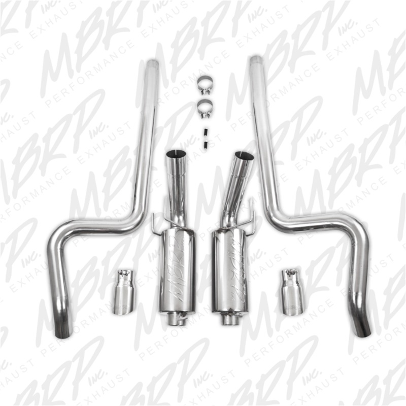 MBRP 11-14 Ford Mustang GT 5.0L Dual Split Rear Street Version T409 3in Cat Back Exhaust System thumbnail 6