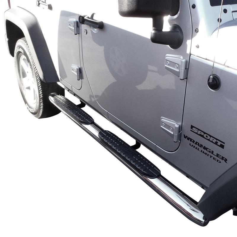 Westin 2007-2017 Jeep Wrangler Unlimited PRO TRAXX 4 Oval Nerf Step Bars - SS thumbnail 7