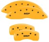 MGP 4 Caliper Covers Engraved Front & Rear MGP Yellow Finish Black Char 2019 Lincoln Nautilus thumbnail 6