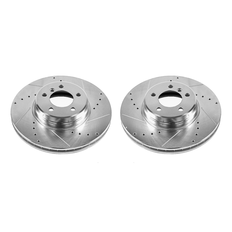 Power Stop 03-05 Land Rover Range Rover Front Evolution Drilled & Slotted Rotors - Pair