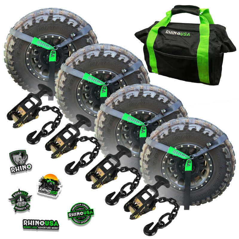 Rhino USA Lasso Straps; Basket Straps - Black
