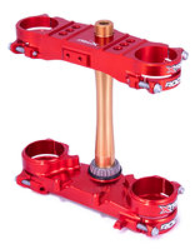 XTrig 21+ Honda CRF 250 R/ CRF 450 R ROCS Tech Triple Clamp 22 mm. Offset M12 - Red thumbnail 2