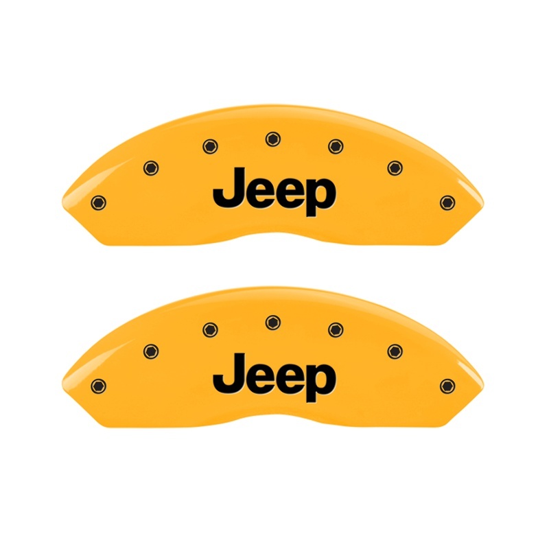 MGP 2 Caliper Covers Engraved Front Jeep Yellow Finish Black Characters 2006 Jeep Wrangler thumbnail 3