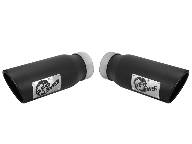 aFe MACH Force-XP 3.5in 409 Stainless Steel Exhaust Tip 3.5in x 4.5in Out x 12in L Clamp-On thumbnail 4