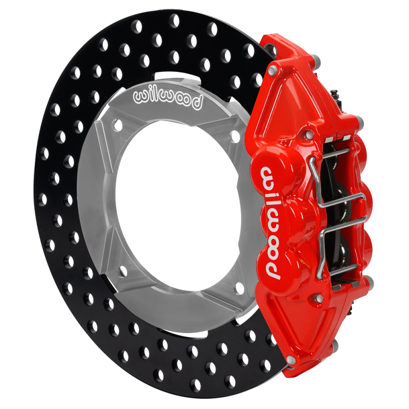 Wilwood 2020+ Polaris RZR Pro UTV6 Rear Kit 11.25in - Red Calipers/Drilled Rotors thumbnail 4