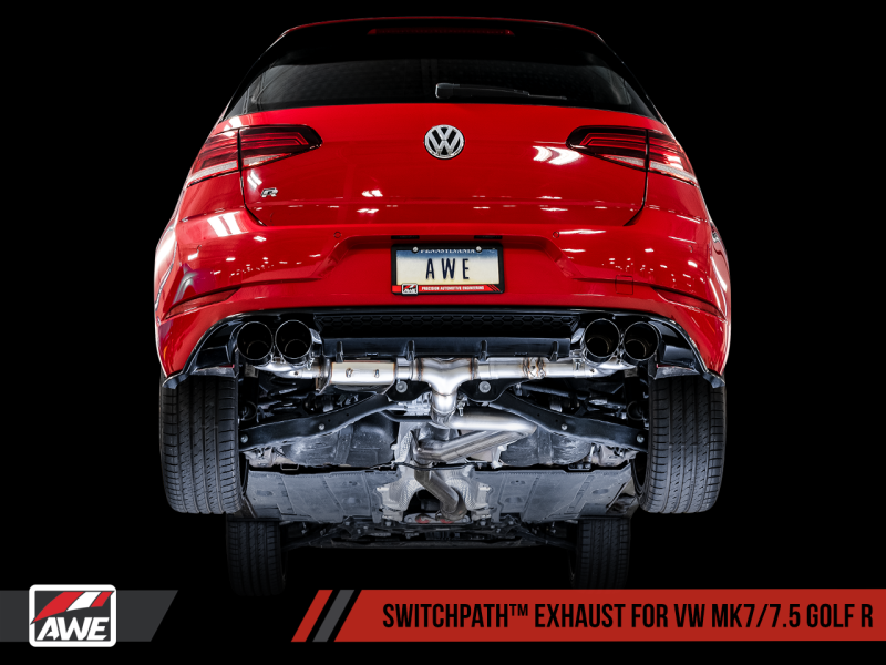AWE Tuning 15-17 Volkswagen Golf R MK7 Track Edition Exhaust - Diamond Black Tips (102mm) thumbnail 7