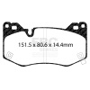 EBC 2020+ Cadillac CT4 Sport 2.0T Greenstuff Front Brake Pads thumbnail 9