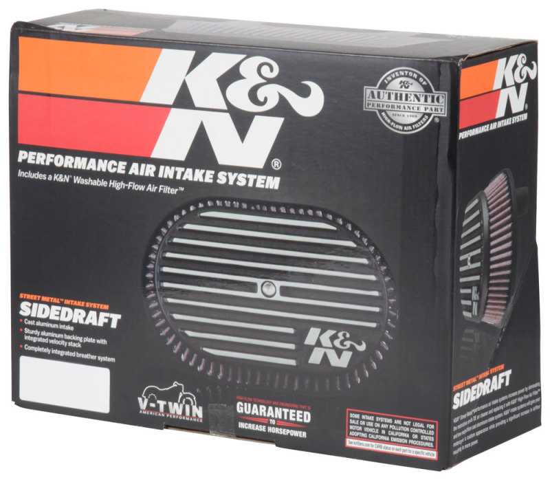 K&N Street Metal Intake System 2017 Harley-Davidson Shaker Black H/D Touring Models thumbnail 7