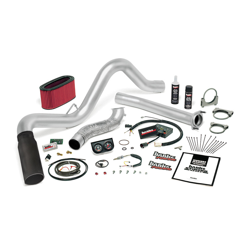 Banks Power Ford 1995-1997 7.3L Powerstroke Stinger Systems for 1995-1996 F-250, 1997 F-250 HD, F-350 - 48557-B Performance Package, Stinger, Stainless Exhaust, Black Tip, Ram-Air Filter, OttoMind Module, Ford, 7.3L, DynaFact Gauges, Automatic, Kit thumbnail 2