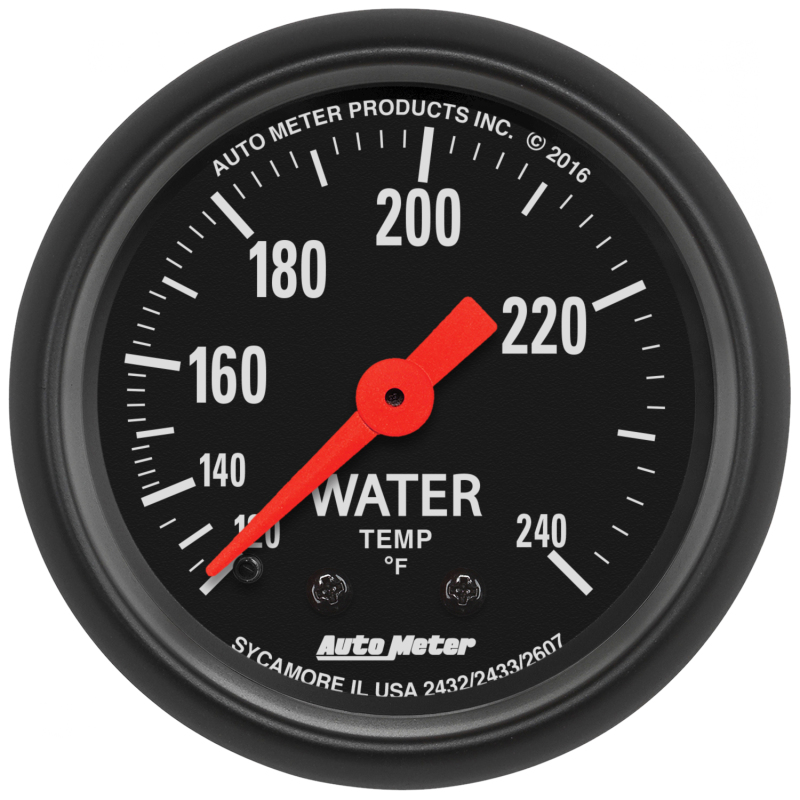 Autometer Z Series 2 inch 120-240 degree F Mechanical Water Temperature Gauge thumbnail 3