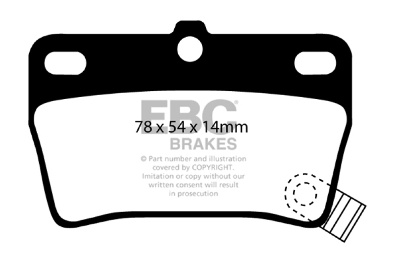 EBC 03-05 Toyota RAV 4 2.4 Greenstuff Rear Brake Pads thumbnail 4