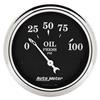 Autometer 2 1/16in 100PSI Old Tyme Black Electric Oil Pressure Gauge thumbnail 6
