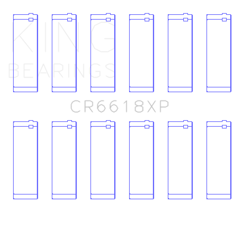 King Engine Bearings Chevrolet 200/229ci XP Series Connecting Rod Bearing Set