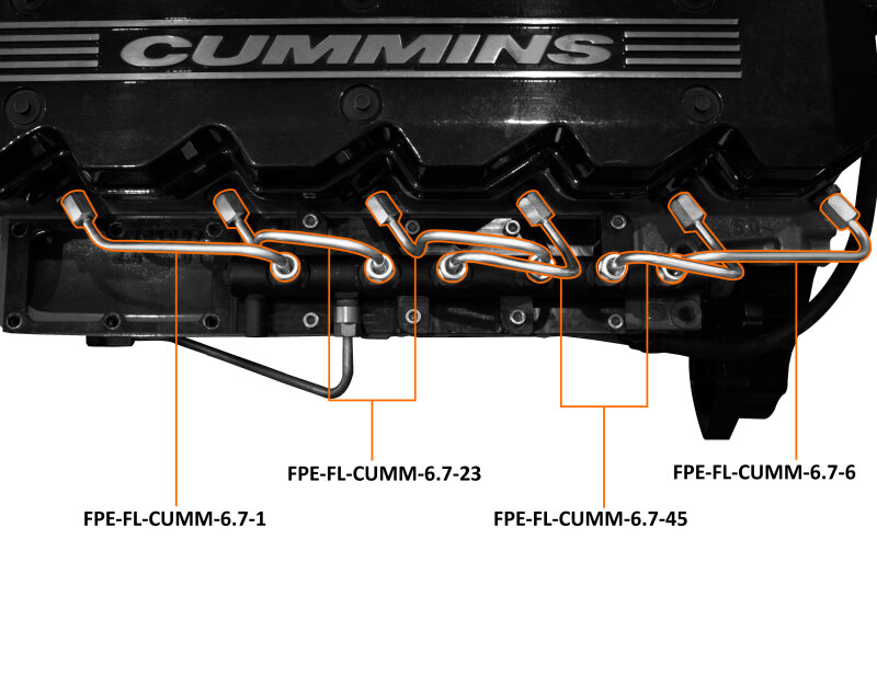 Fleece Performance 07.5-18 Dodge Ram 2500 6.7L Cummins Fuel Injection Line Set thumbnail 3