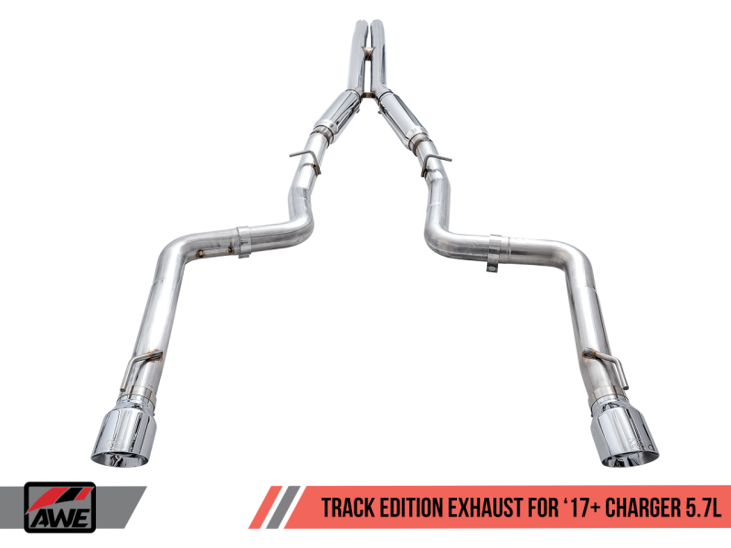 AWE Tuning 2017+ Dodge Charger 5.7L Track Edition Exhaust - Diamond Black Tips thumbnail 9