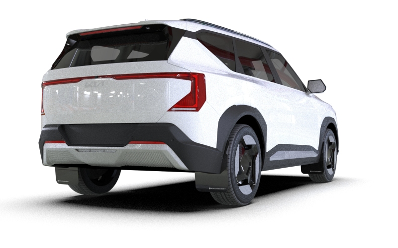 Rally Armor 2027 Kia EV5 Black UR Mud Flap - White Logo thumbnail 3