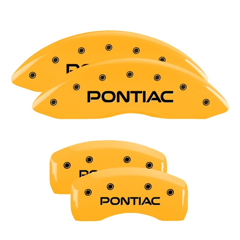 MGP 4 Caliper Covers Engraved Front & Rear Pontiac Yellow Finish Black Char 2004 Pontiac Bonneville thumbnail 5