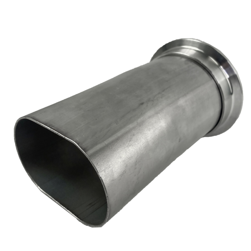 3" Round w/ V-Band Connection to 3" Oval - Adapter
