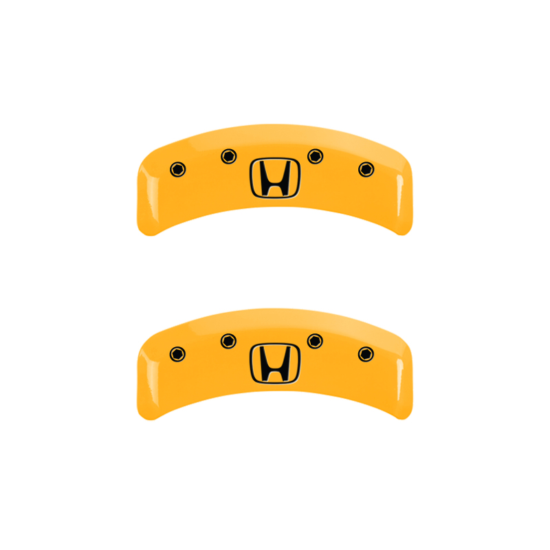 MGP 4 Caliper Covers Engraved Front Honda Rear H Logo Yellow Finish Black Char 2003 Honda Element thumbnail 9