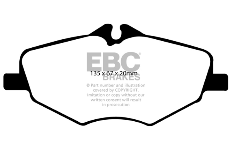 EBC 06-09 Mercedes-Benz E320 3.0 TD Ultimax2 Front Brake Pads thumbnail 2
