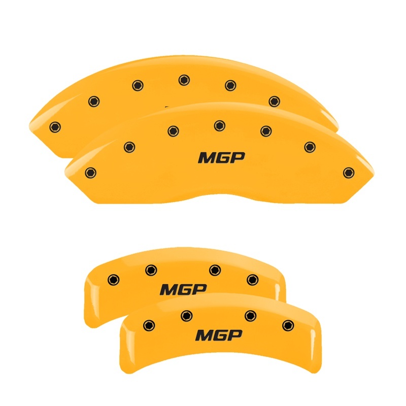 MGP 4 Caliper Covers Engraved Front Buick Rear Yellow Finish Black Char 2002 Buick LeSabre thumbnail 6