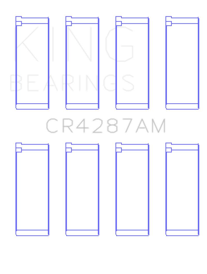 King Engine Bearings Acura B18C1/B18C5 L4 / Honda 110CI DOHC (Size +0.50) Rod Bearing Set thumbnail 3