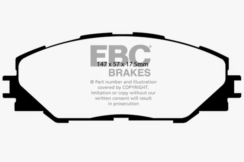 EBC 09-10 Pontiac Vibe 2.4 2WD Redstuff Front Brake Pads thumbnail 6