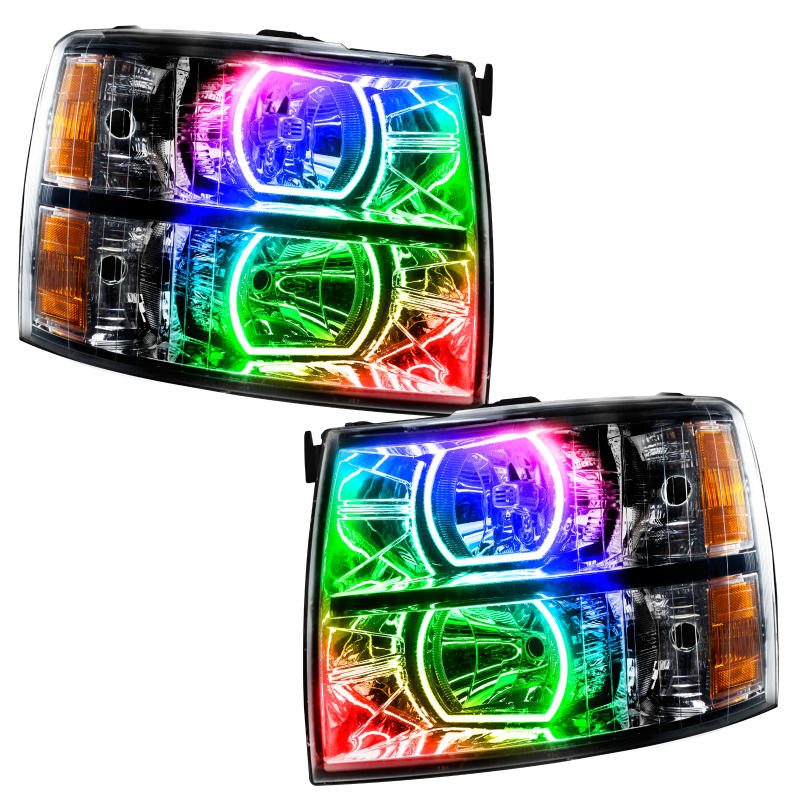 Oracle 07-13 Chevrolet Silverado SMD HL - Black - Square Style - ColorSHIFT thumbnail 3