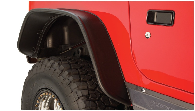 97-06 Jeep Wrangler Flat Style Flares 4pc - Black - Image 9