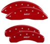 MGP 4 Caliper Covers Engraved Front & Rear MGP Red Finish Silver Char 2019 Nissan Armada thumbnail 6