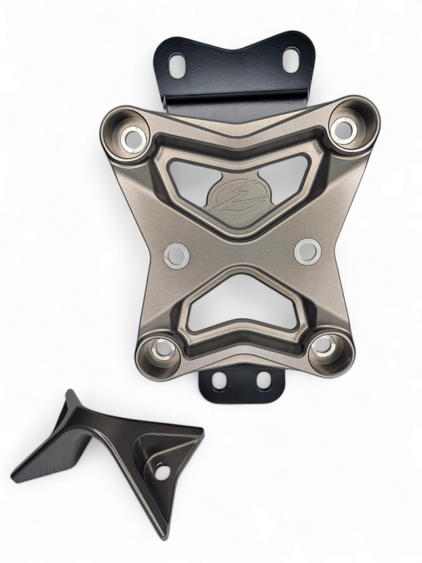 Elektric Offroad 2022+ Can Am X3 Maverick 10 Bolt Radius Rod Plate With Pull Hook (Gun Metal)