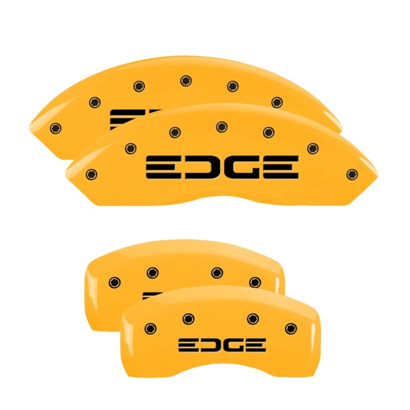 MGP 4 Caliper Covers Engraved Front & Rear Edge Yellow Finish Black Char 2008 Ford Edge thumbnail 8