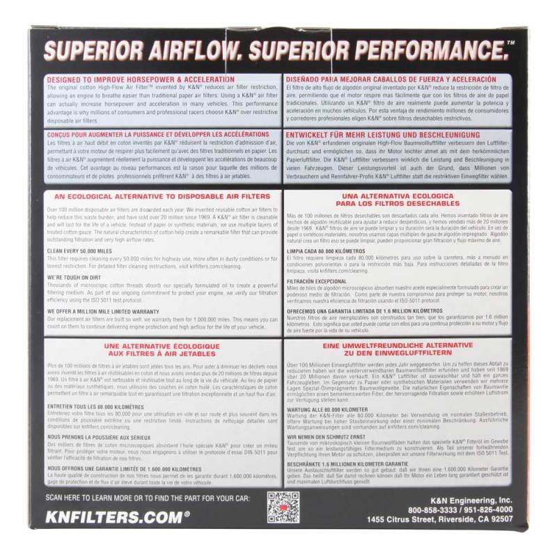 K&N Honda XL1000 VARADERO 03-10 Air Filter thumbnail 9